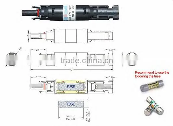 PV Fuse Holder Solar Fuse Holder PV Fuse Holders MC4 Fuse Holders