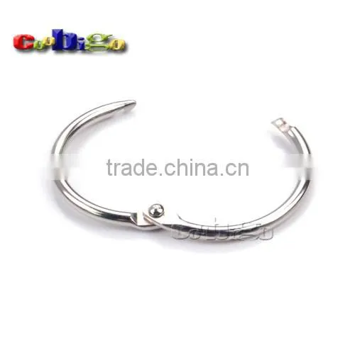 Loose Leaf Binder Hinge Snap Ring Opening Hook Holder Nickel Plated Iron O-Ring #FLQ075 Quality Choice photo-2
