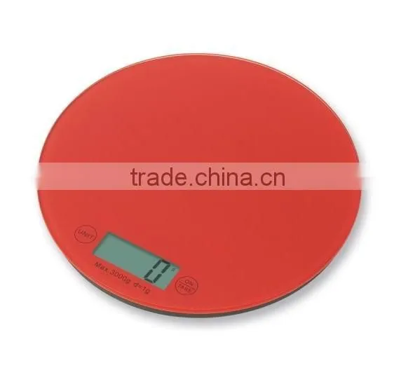 Round Glass Platform Electronic Kitchen Scale Hot Sell 5kg/1g CE RoHS photo-2