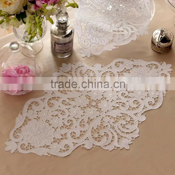 Vintage Hand Embroidered Tray Cloth photo-5