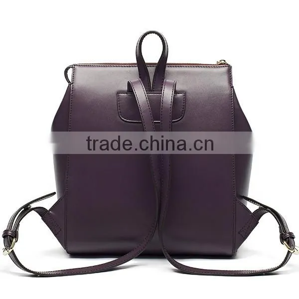 Leading New Trend Ladies Elegant Fashion University Leather Backpack photo-2