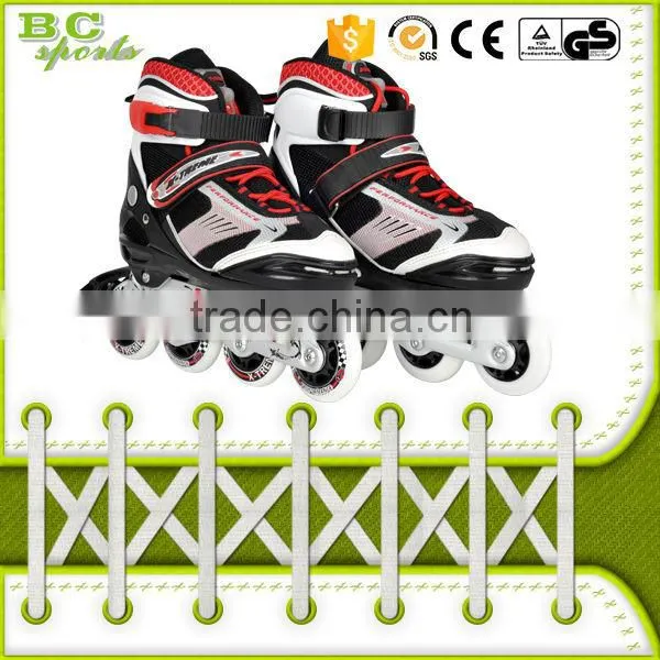 Kids Adjustable Aggressive Red Inline Skates With ce photo-5