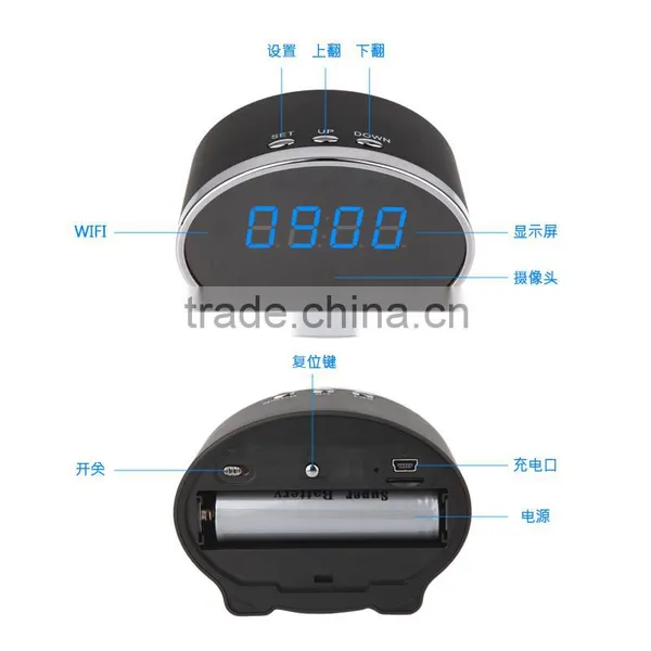 5million CMOS 1080P H.264 Wifi Alarm Clock, Remote Security Alarm Wifi Clock photo-5