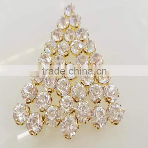 Rhinestone Brass Cup Chain New Items Strass Roll Rhinestone Cup Chain Sew On for Garment Decoration photo-3