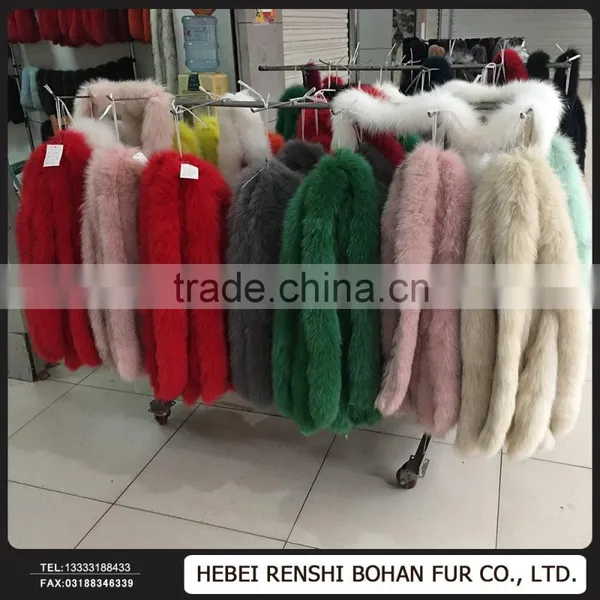 Real Fur Trim / Wholesale Fox Fur Trim /Detachable Fox Fur Collar photo-5