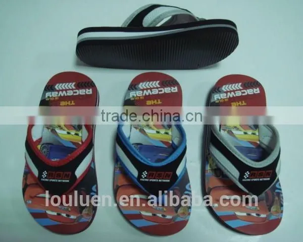 663 LOULUEN Popular Customized Cartoon Printed EVA Cute Kids Slipper