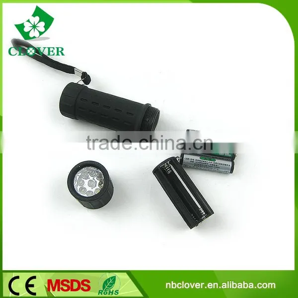 3*AAA Battery ABS Material 9 LED Plastic Led Torch Flashlight photo-2