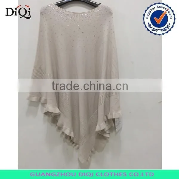 Peruvian Poncho Wool Shawl With Bead