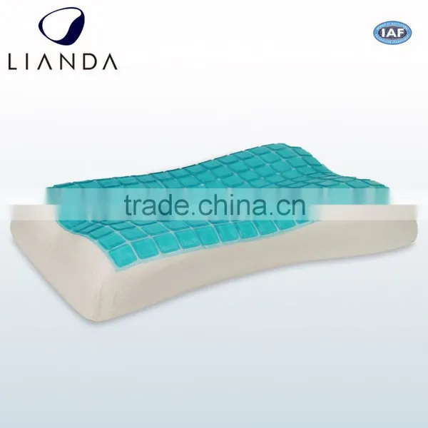 Bonus Bird-eye Fabric Ventilated Pillowcase Gel Pad Memory Foam Pillow, Summer Gel Infused Pillow, Gel Enhanced Memory Pillow photo-4