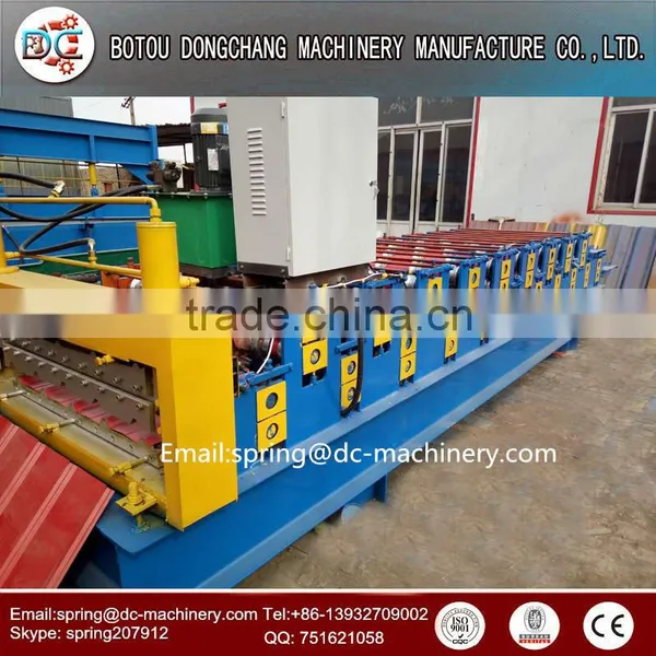 High Quality Trapezoidal Metal Sheet Roofing Roll Forming Machine photo-4
