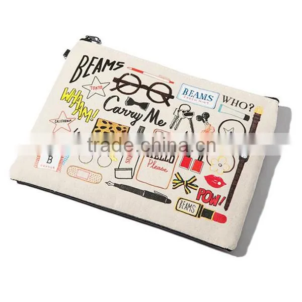 Stylish Zipper Canvas Tote Bag photo-2