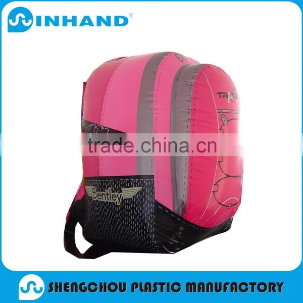 2016Factory EN71,ASTM Durable Model Pink PVC Inflatable Travel Bags