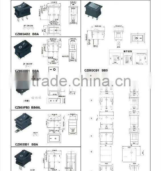 T85 on off Round Rocker Switch,Electric Bicycle Handle Rocker Switch Switch photo-5