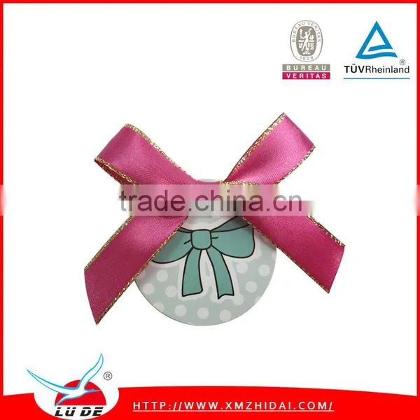 2015 Factory Handmade Solid Color Bows Polyester Ribbon Bow photo-3