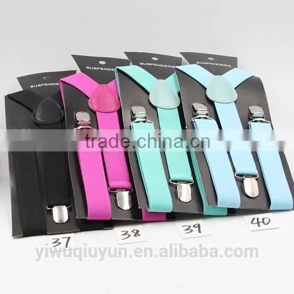 Wholesale Children Braces Boys Y-back Adjustable Suspender Girls Clip-on Kids Suspender Boys Belts Straps 40 Colors 2.5X85CM photo-6