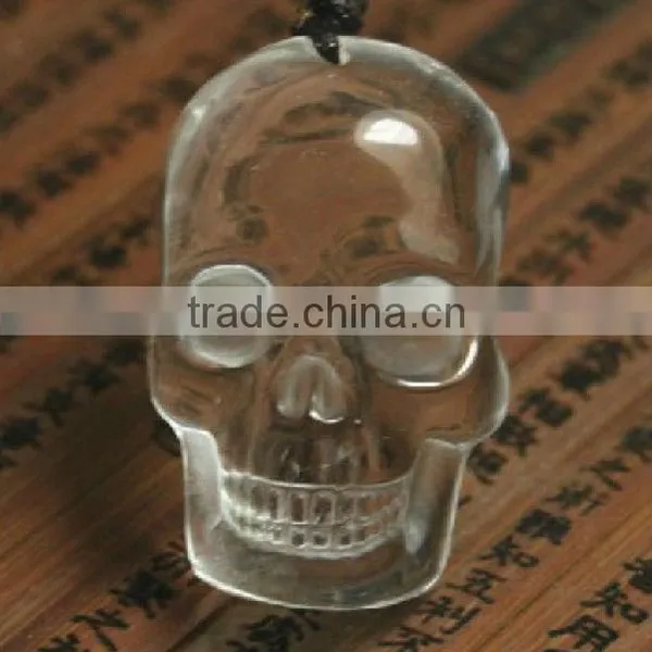 Different Size Semi-precious Gmestone Rock Crystal/clear Quartz Skulls Carving