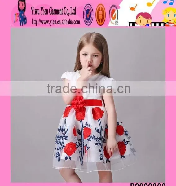 2016 Stylish Baby Girl Cheap Flower Girl Dress Satin Material Cheap Latest Dress Designs for Flower Girls photo-3