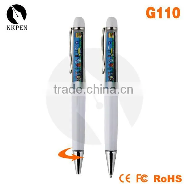 KKPEN Acrylic Barrel Floating Pen With Water Inside, Floater Pen for Business Gift