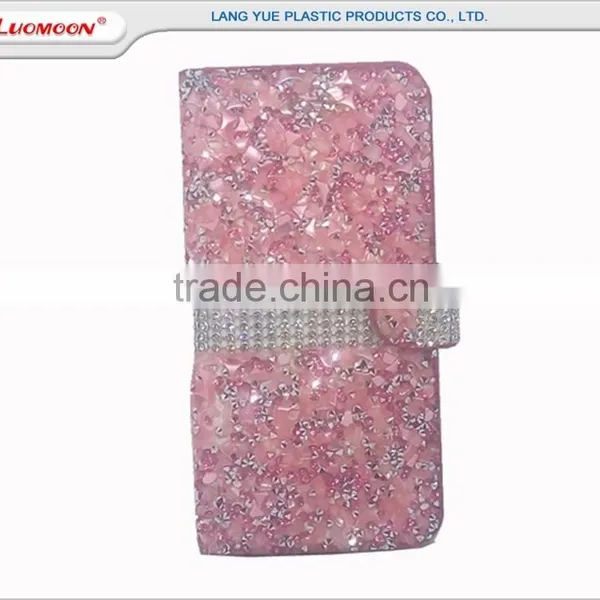 Floating Diamond Bling Leather Flip Wallet Phone Case for Iphone 6 7 Plus photo-3