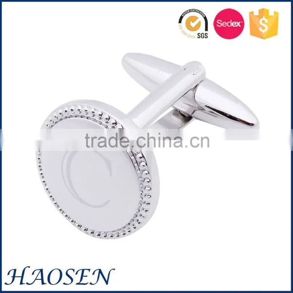 2016 Wholesale Laser Letter Mental Silver Cufflinks photo-5