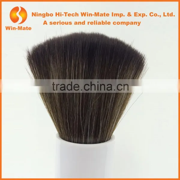 2014 Top Quality Synthetic Hair&goat Hair White Plastic Handle Kabuki Brush photo-3