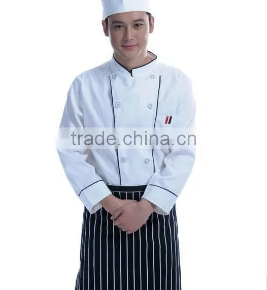 Unisex Long and Short Sleeve Coat Catering Jackets White Chef Uniforms photo-4