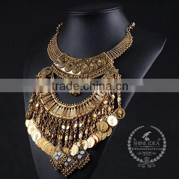High Quality Vintage Rhinestone Chunky Statement Necklace Tin Alloy Fashion Women Pendant Necklace 6390096 photo-3