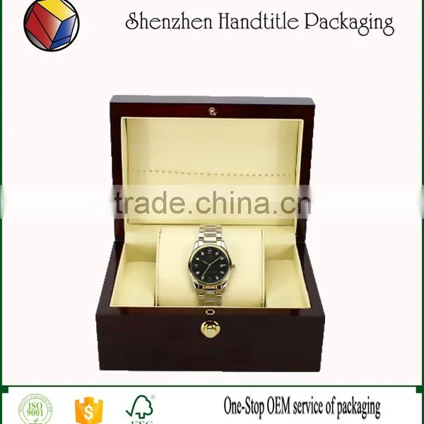 OEM Handmade Luxury Wooden Watch Box Laser Cutting Logo photo-5