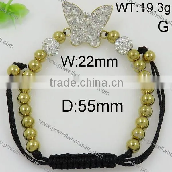 Butterfly Shape Latest Gold Beads Bracelet Girl Model photo-2