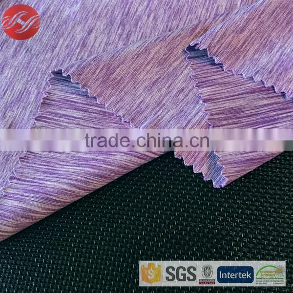 Polyester Spandex Knit Single Jersey Space Dyed Fabric For Sportwear photo-4