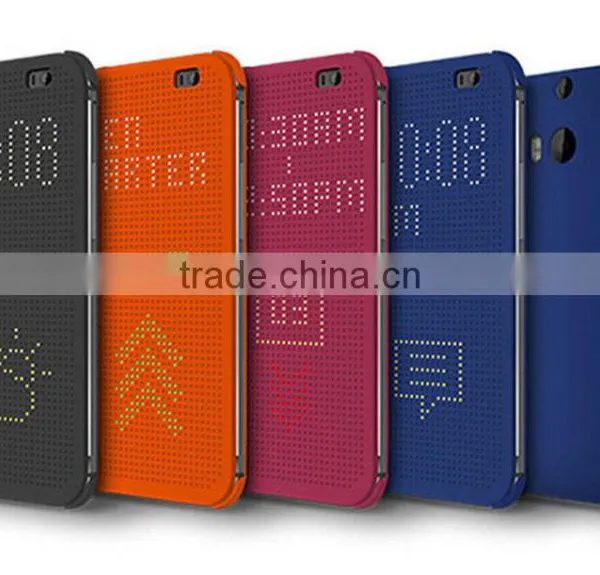QUALITY DOTVIEW CASE Time Weather Call Display Smart Dot View Case For HTC One A9 Dot View FOR HTC A9 SMART FILP CASE AUTO SLEEP