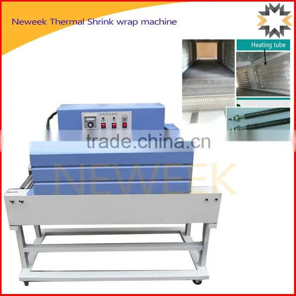 Neweek new small automatic oil bottle pet film thermal shrink wrap machine