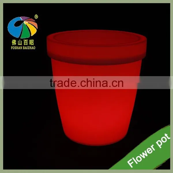 PE Illuminated 16 Color Changing LED Flower Pot Planter With Remote Control photo-4