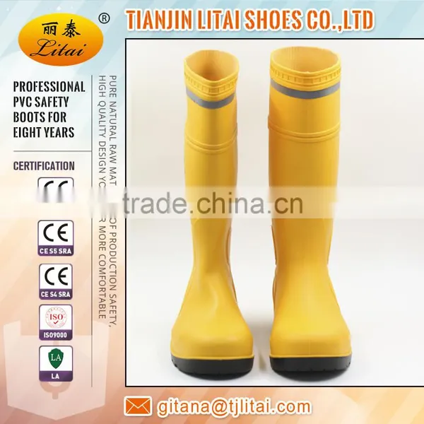 Reflective Stip Safety Boots,pvc Shoes for Oil Field,fire Control Area,colliery Industry photo-2