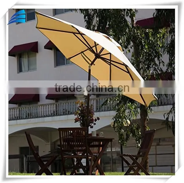 Patio Market Sun Beige Umbrella With Push Button Tilt and Crank photo-2