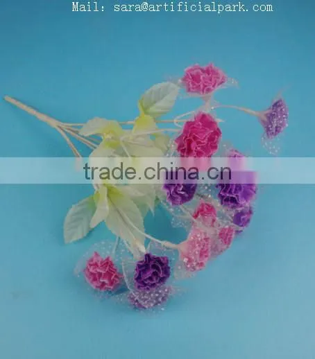 Artificial Carnations Flowers Plastic photo-3