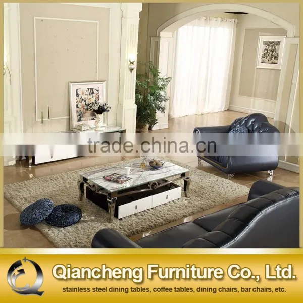 New Model Marble Top Coffee Table Set photo-6