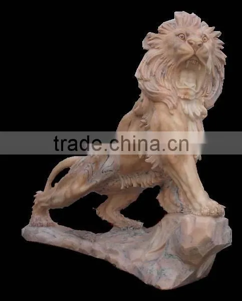 Marble Standing Lion Statue For Garden / Outdoor Use photo-6