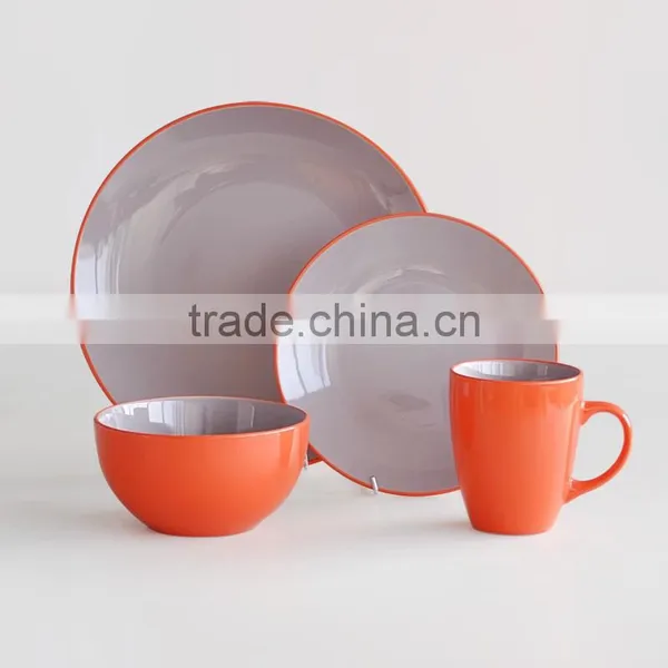 16pcs Solid Color Dinnerware Set, Cereamic Dinner Set photo-4