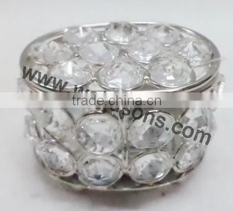 Wholesale Fashion Silver Pearl Jewelry Box,sweet Heart Crystal Metal Jewelry Box,for Ladies Wedding Gift photo-6