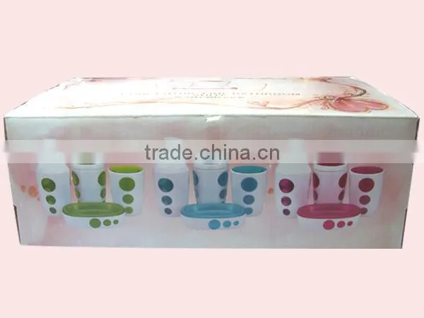 New Style Modern Design 4pcs Plastic Bathroom Accessory Set photo-4