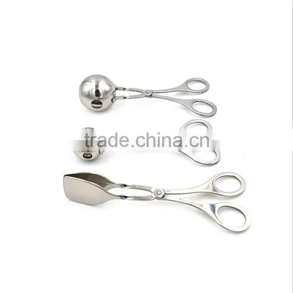 18/8 Scissor Ice Scream Tongs Stainless Steel Kitchen Tongs photo-4
