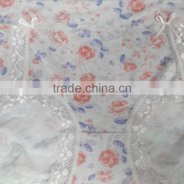 New Arrival Underwear Beauty Pattern Lace/cotton Confortable Adult Woman Panties photo-3