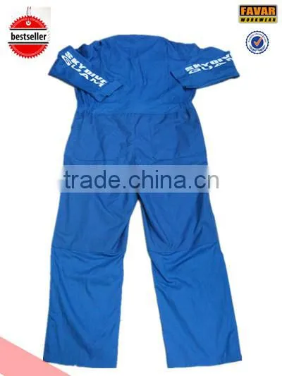 EN533 Royal Blue Oil Field Fireproof Cotton Coverall Workwear PPE photo-2