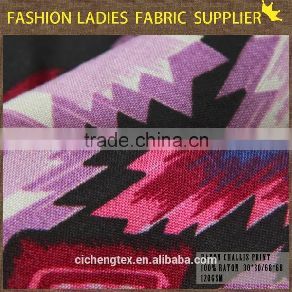 Rayon Digital Printing Fabric Made in China100% Printed Viscose Woven Fabric Fashion Lady Garment Fabric photo-6