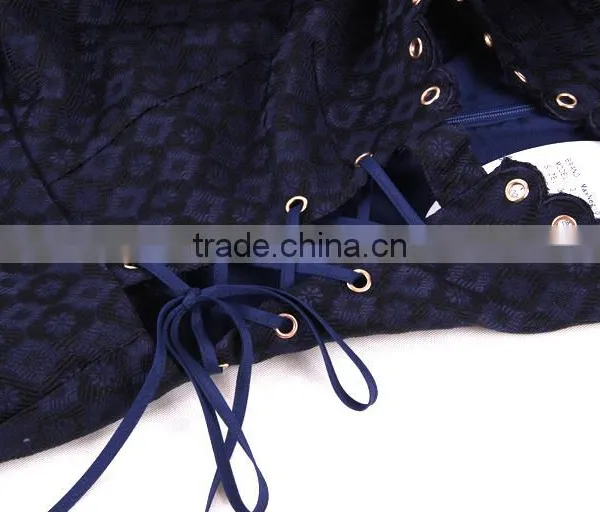 Maxnegio Jacquard Design Metal Stud Casual Dress photo-4