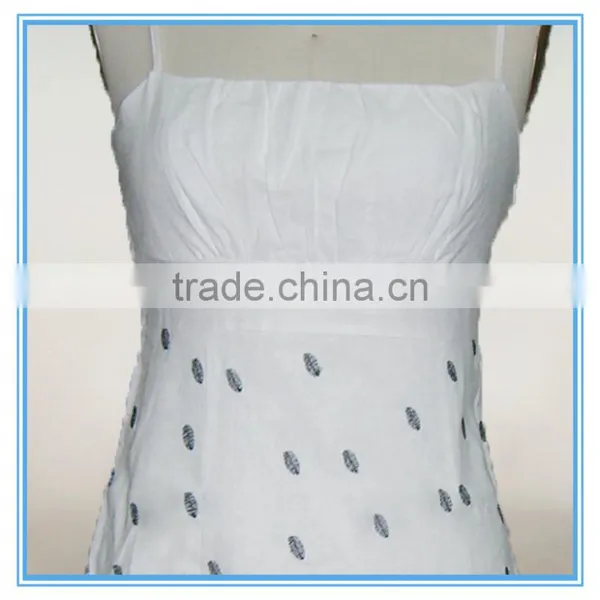 Ladies Spaghetti Strap South Cotton Dress Material Sleeveless Dress photo-2