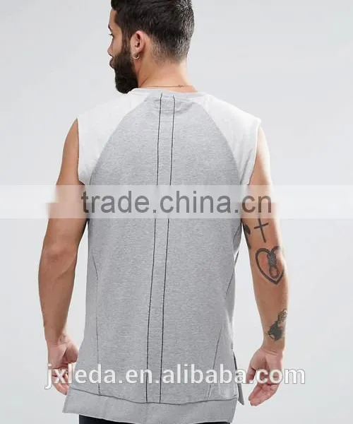 OEM Wholesale Men Stylish Zip Pocket Sleeveless Sweatshirt photo-2