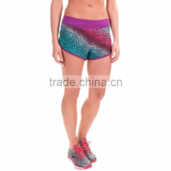 MGOO High Quality Latest Design Women Running Gyming Shorts Sublimation Printing Quick Dry Sport Pants photo-2
