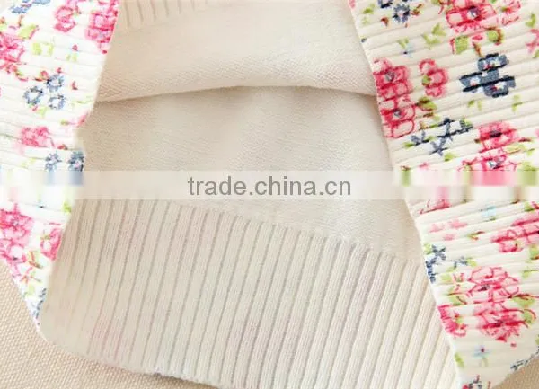 Princess Warm Fashion Pullovers Weave Knitting Pattern Round Neck Cute Flower Print Girls Kid Sweater photo-6